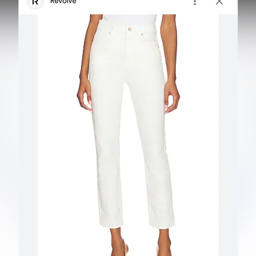 Revolve Hudson Carpenter Pant in Natural White